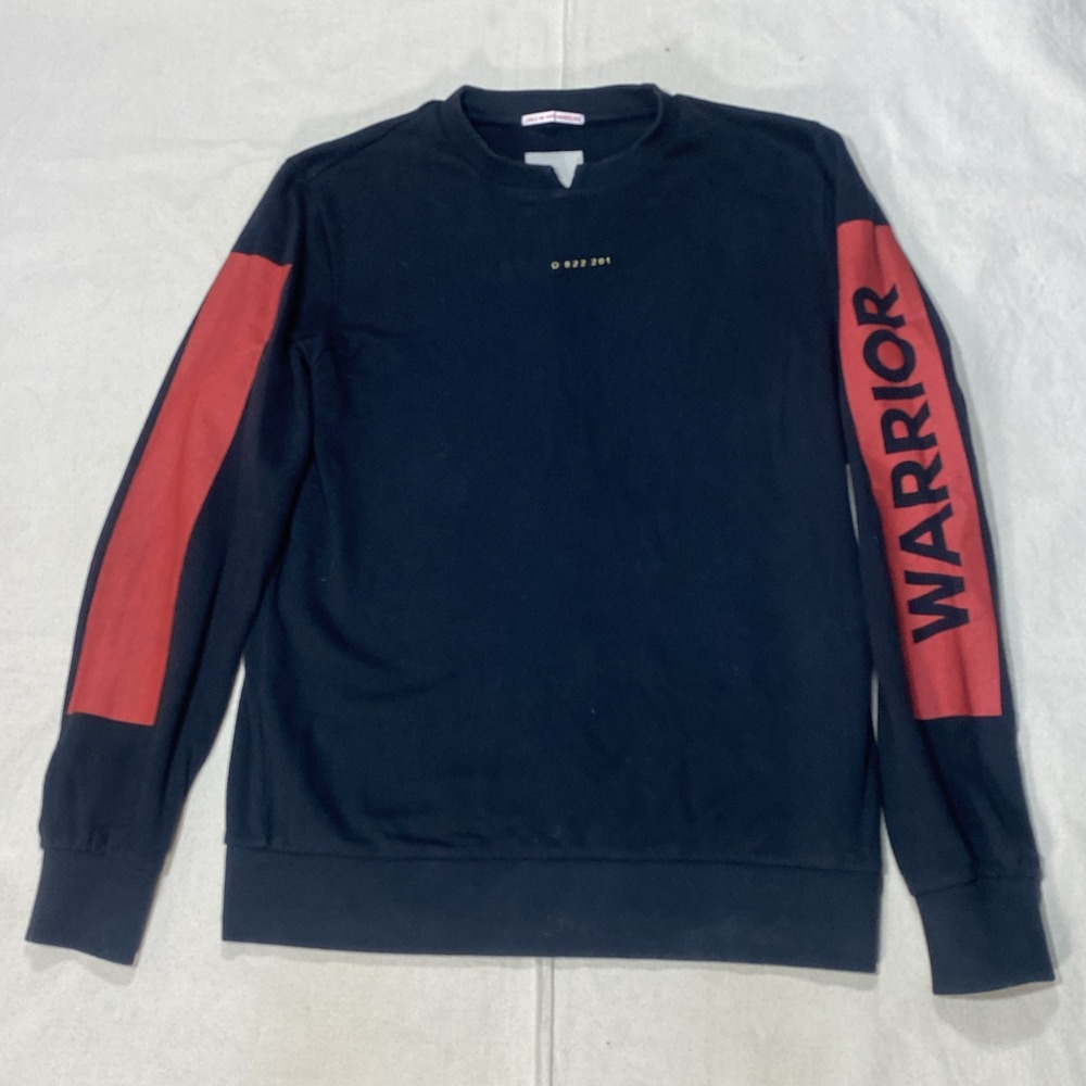 Once We Were Warriors OSW Men Crewneck Sweatshirt Size L Red Streetwear Logo...